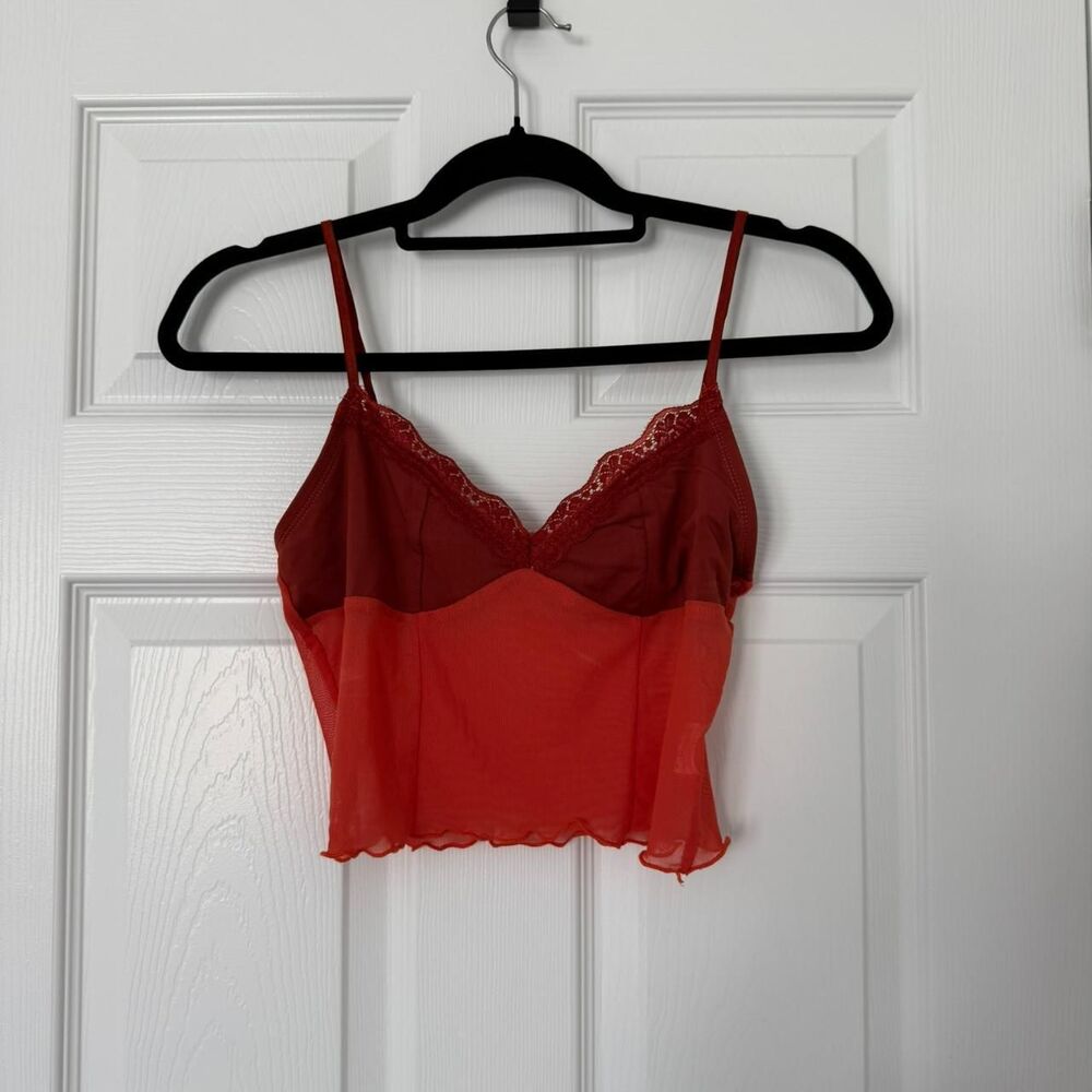 Women's Orange and Red going out top corset top crop top